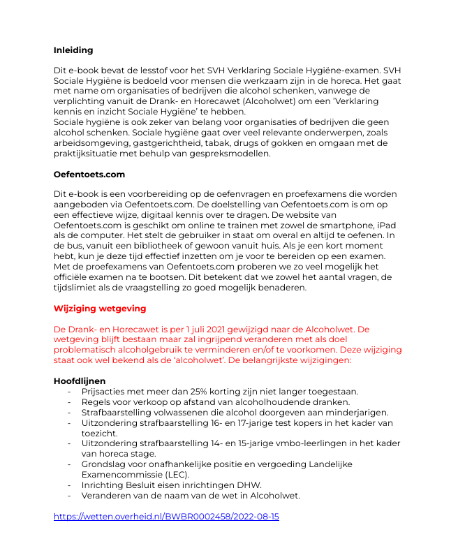 Achterkant van Sociale Hygiëne Theorieboekje