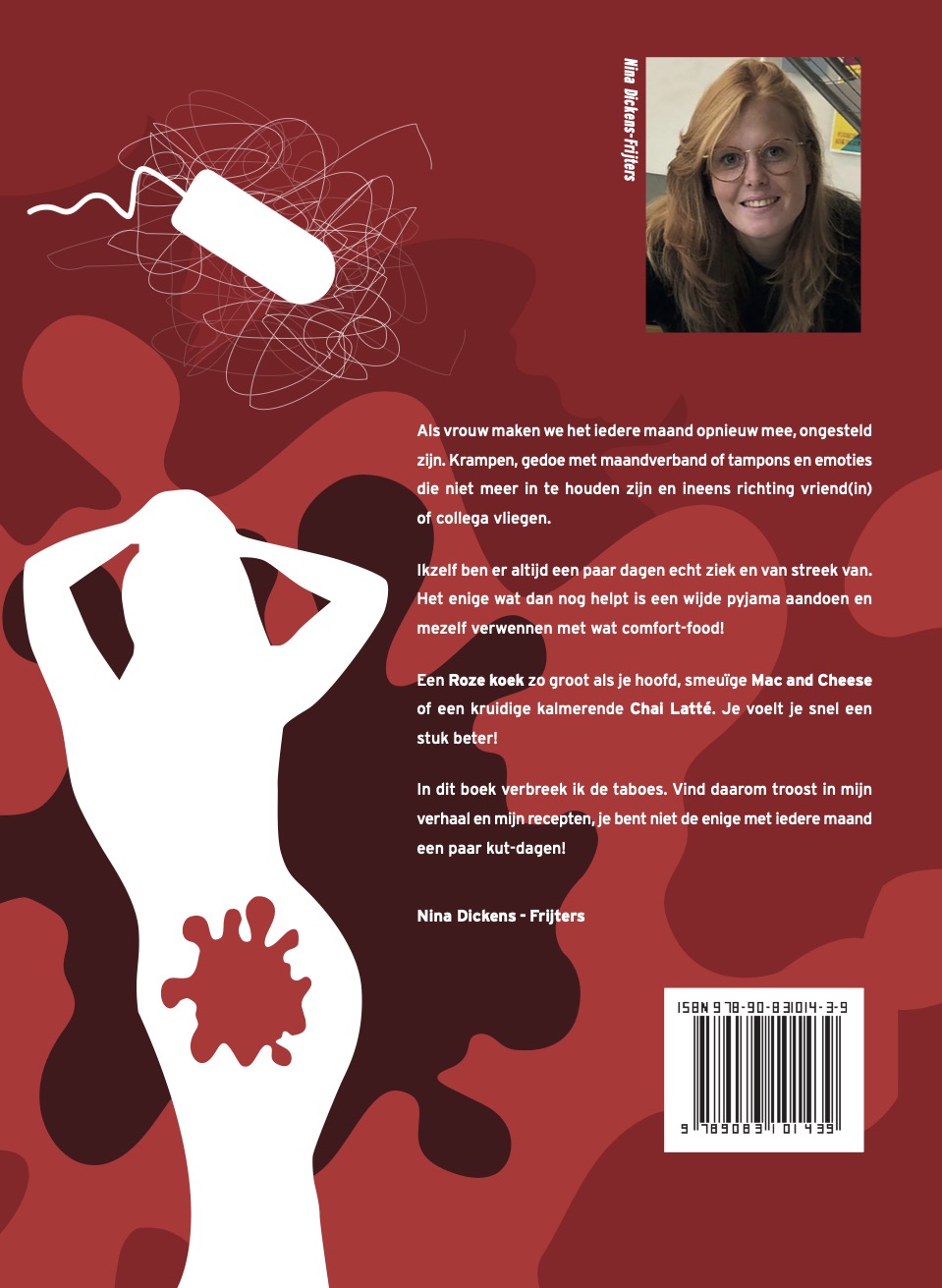 Achterkant van 'T Menstruatie Kookboek