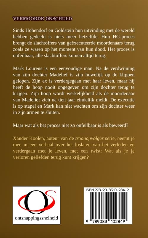 Achterkant van Vermoorde onschuld