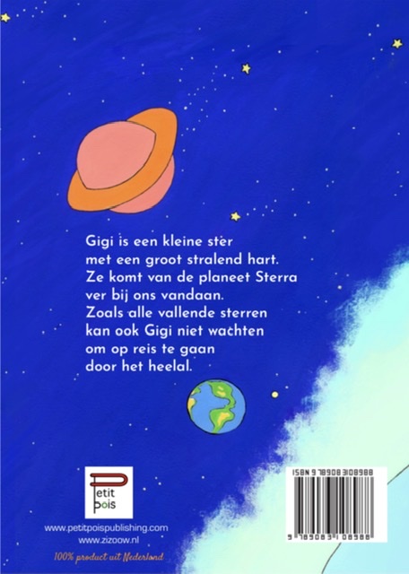Achterkant van Gigi de kleine ster