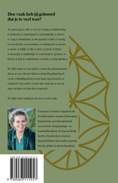 Achterkant van De Alfavrouw