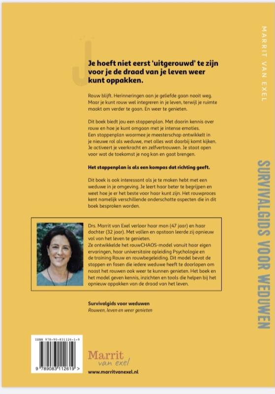 Achterkant van Survivalgids voor weduwen