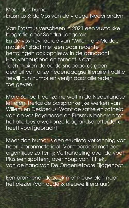 Achterkant van Meer dan humor