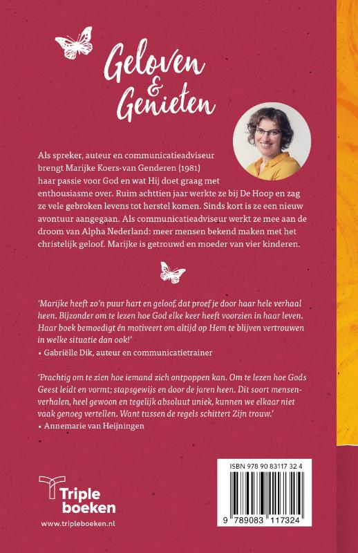 Achterkant van Geloven & Genieten