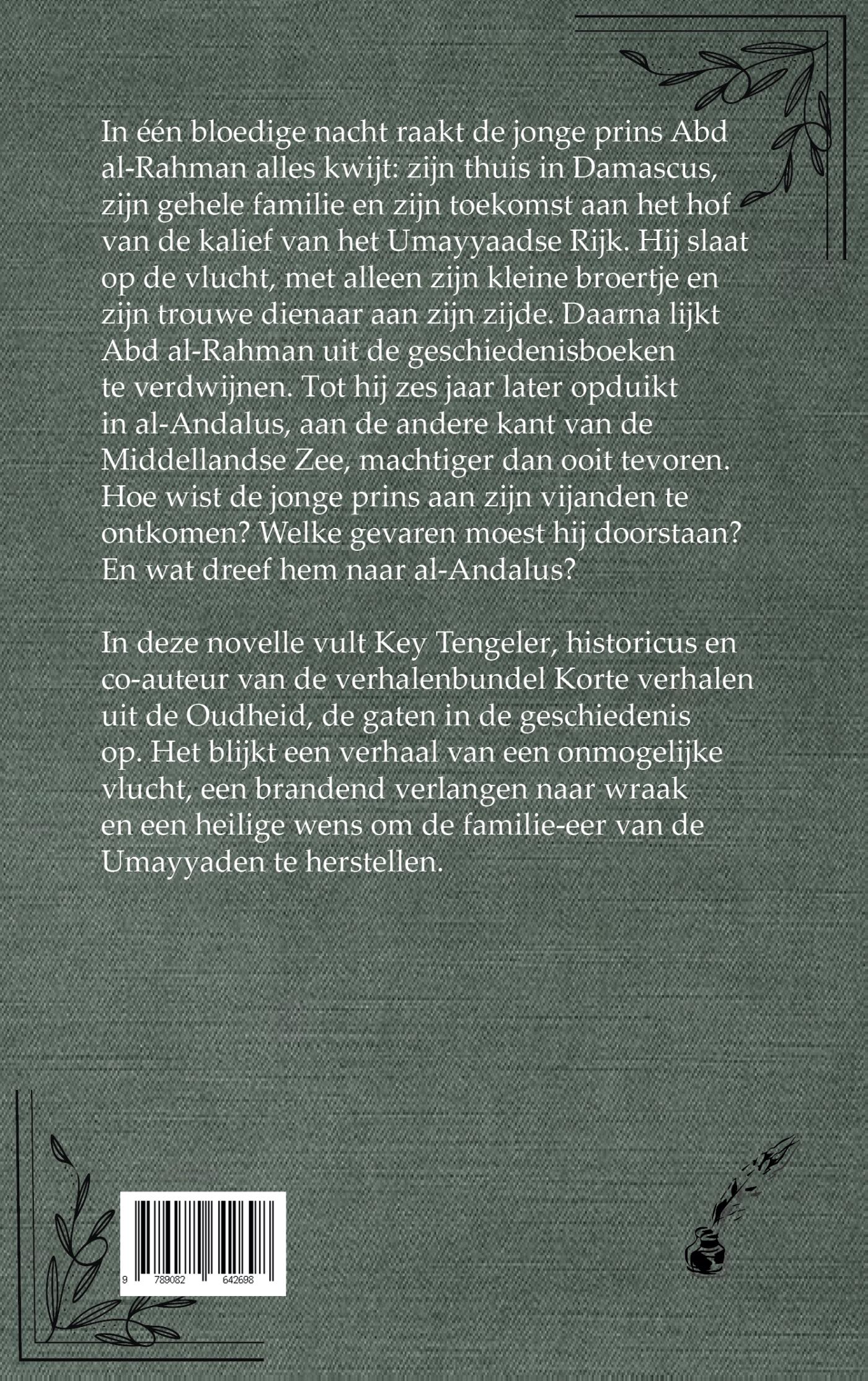 Achterkant van De vluchteling uit Damascus. Een historische novelle
