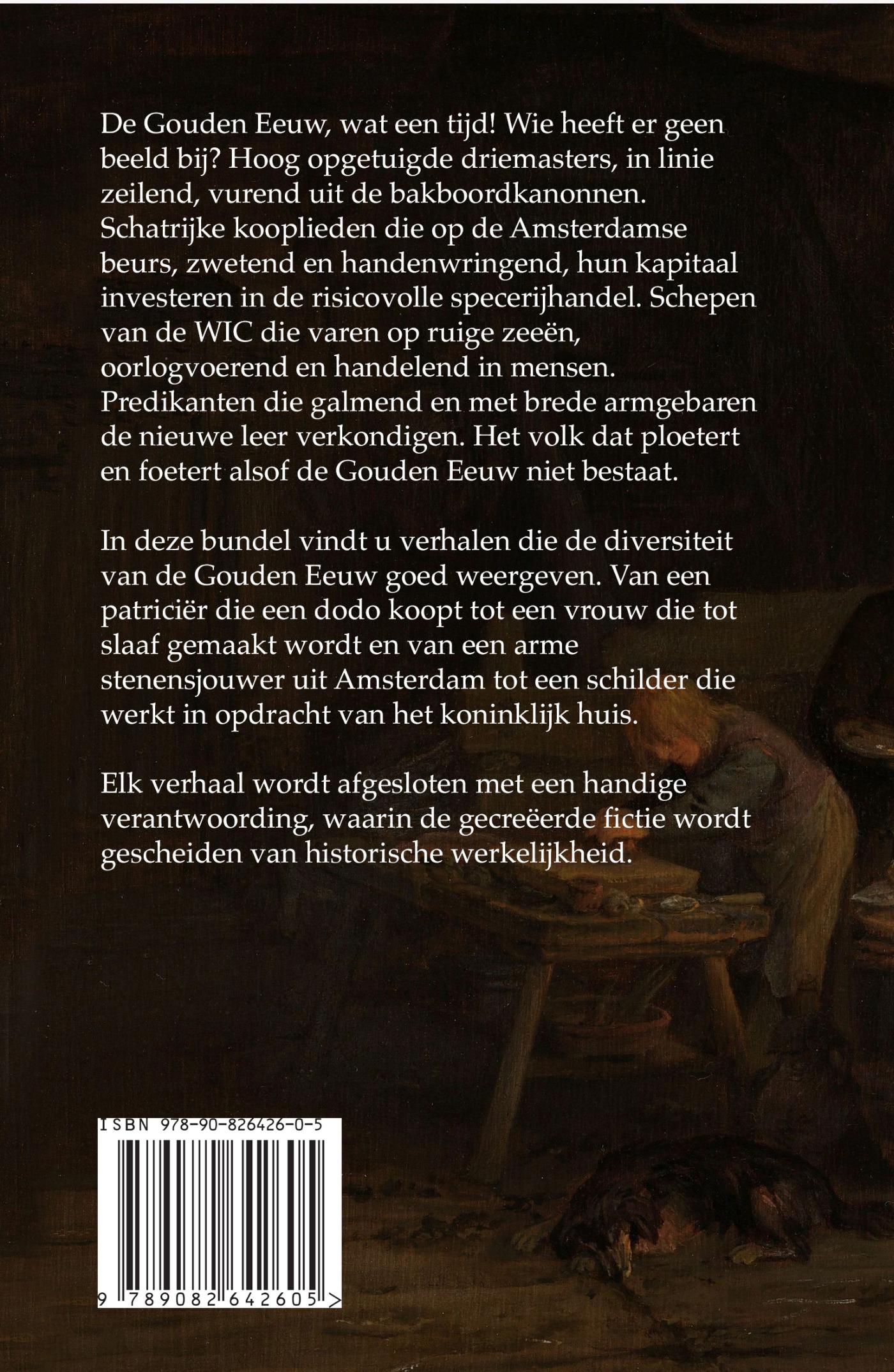Achterkant van Korte verhalen uit de Gouden Eeuw