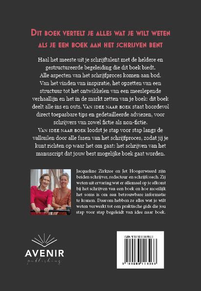 Achterkant van Van idee naar boek