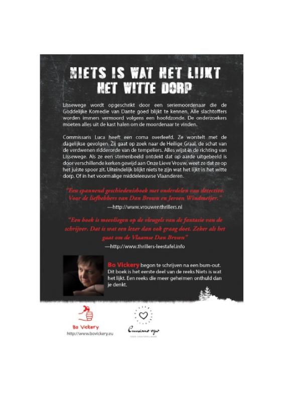 Achterkant van Niets is wat het lijkt.