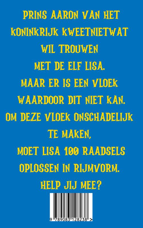Achterkant van De 100 raadsels van het koninkrijk Kweetnietwat