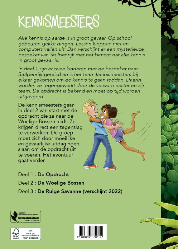 Achterkant van De Woelige Bossen