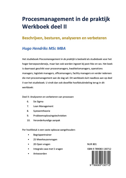Achterkant van Procesmanagement in de praktijk - Werkboek deel 2