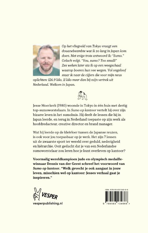 Achterkant van Sumo op kantoor