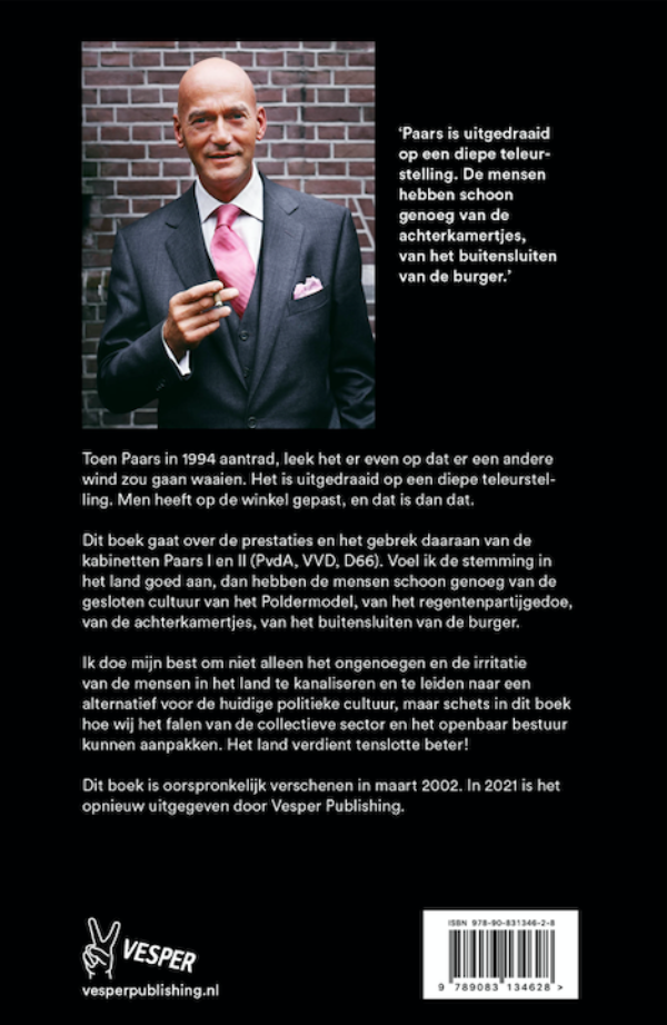 Achterkant van De puinhopen van acht jaar Paars