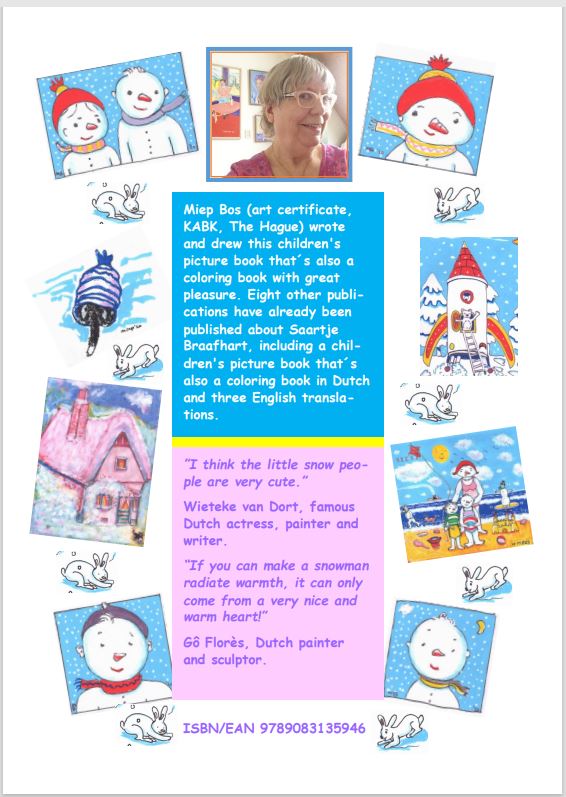 Achterkant van A children's picture book that´s also a coloring book