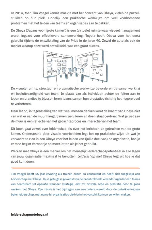 Achterkant van Leiderschap met Obeya