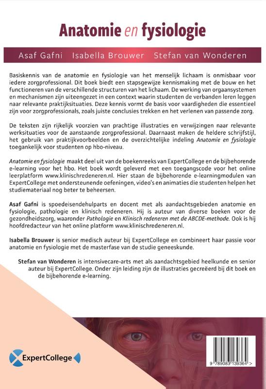 Achterkant van Anatomie en fysiologie