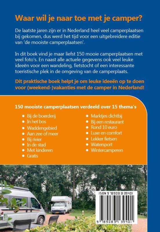 Achterkant van 150 mooiste camperplaatsen in Nederland