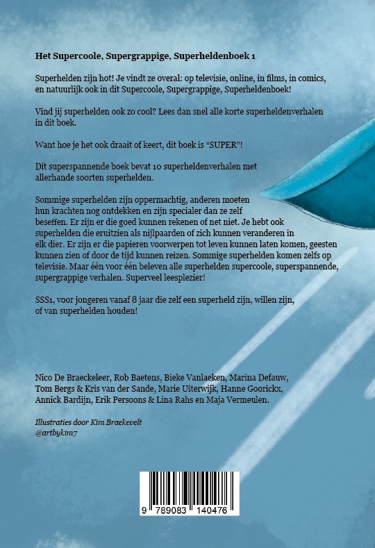 Achterkant van Het supercoole, supergrappige, superheldenboek