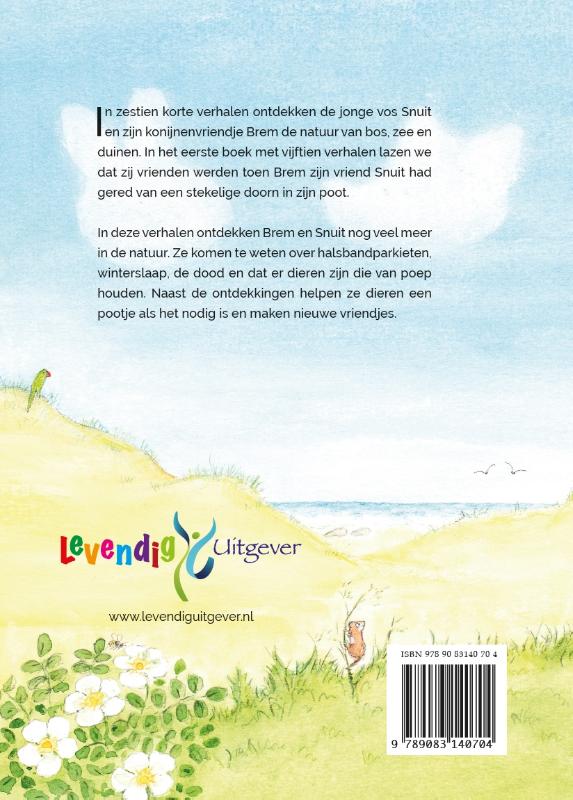 Achterkant van Met Brem en Snuit de duinen in