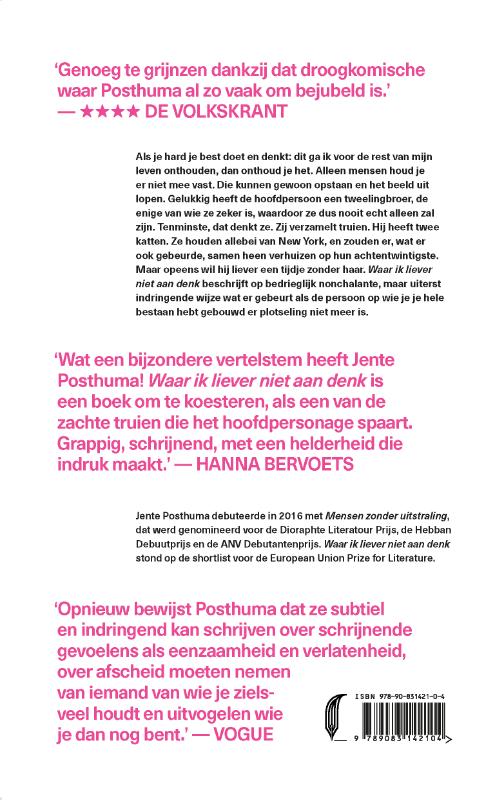 Achterkant van Waar ik liever niet aan denk