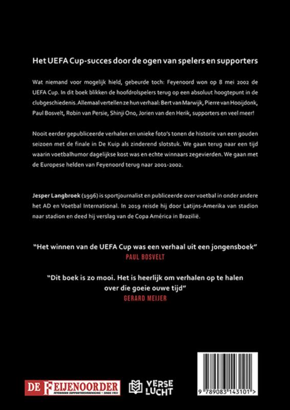 Achterkant van De Europese helden van Feyenoord