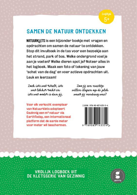 Achterkant van Natuurklets