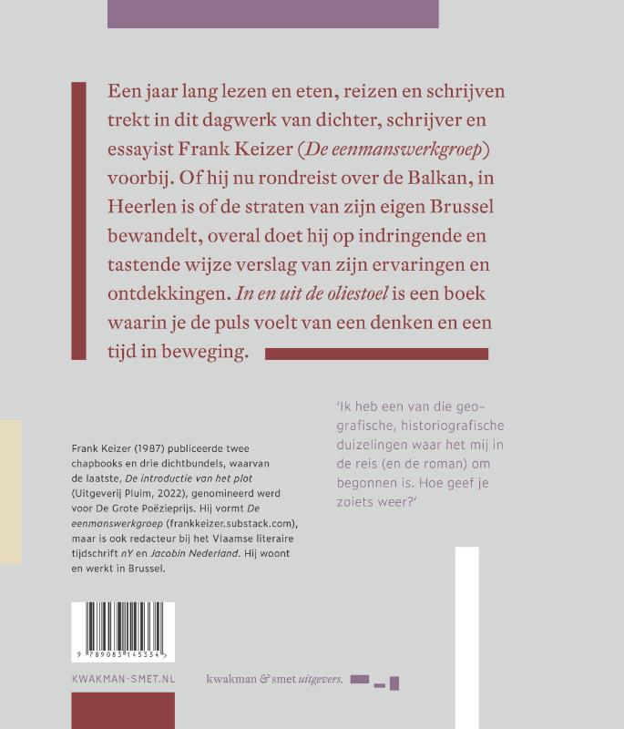 Achterkant van In en uit de oliestoel