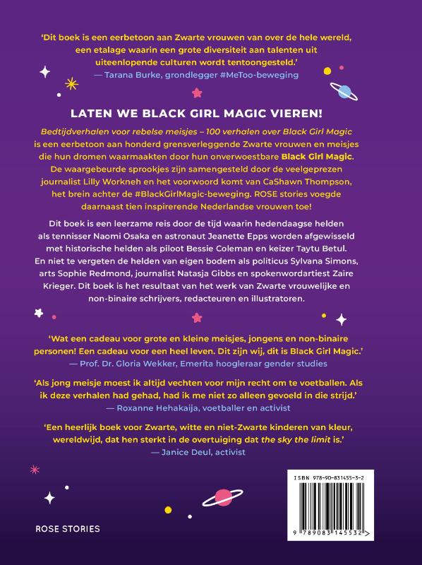 Achterkant van Bedtijdverhalen voor rebelse meisjes - 100 verhalen over Black Girl Magic