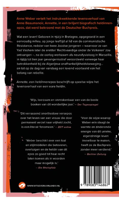 Achterkant van Annette, een heldinnenepos