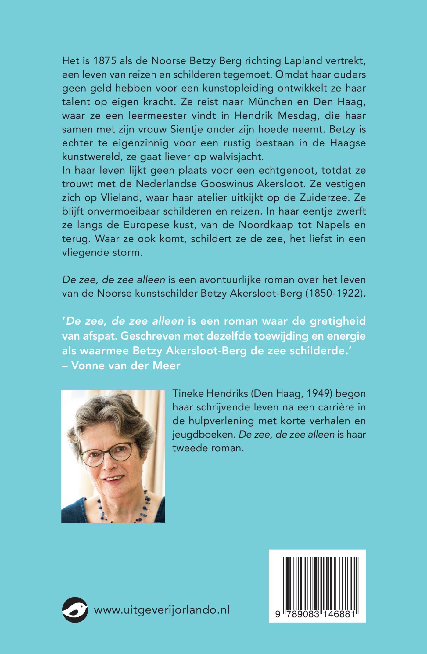 Achterkant van De zee, de zee alleen