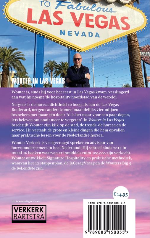 Achterkant van Wouter in Las Vegas