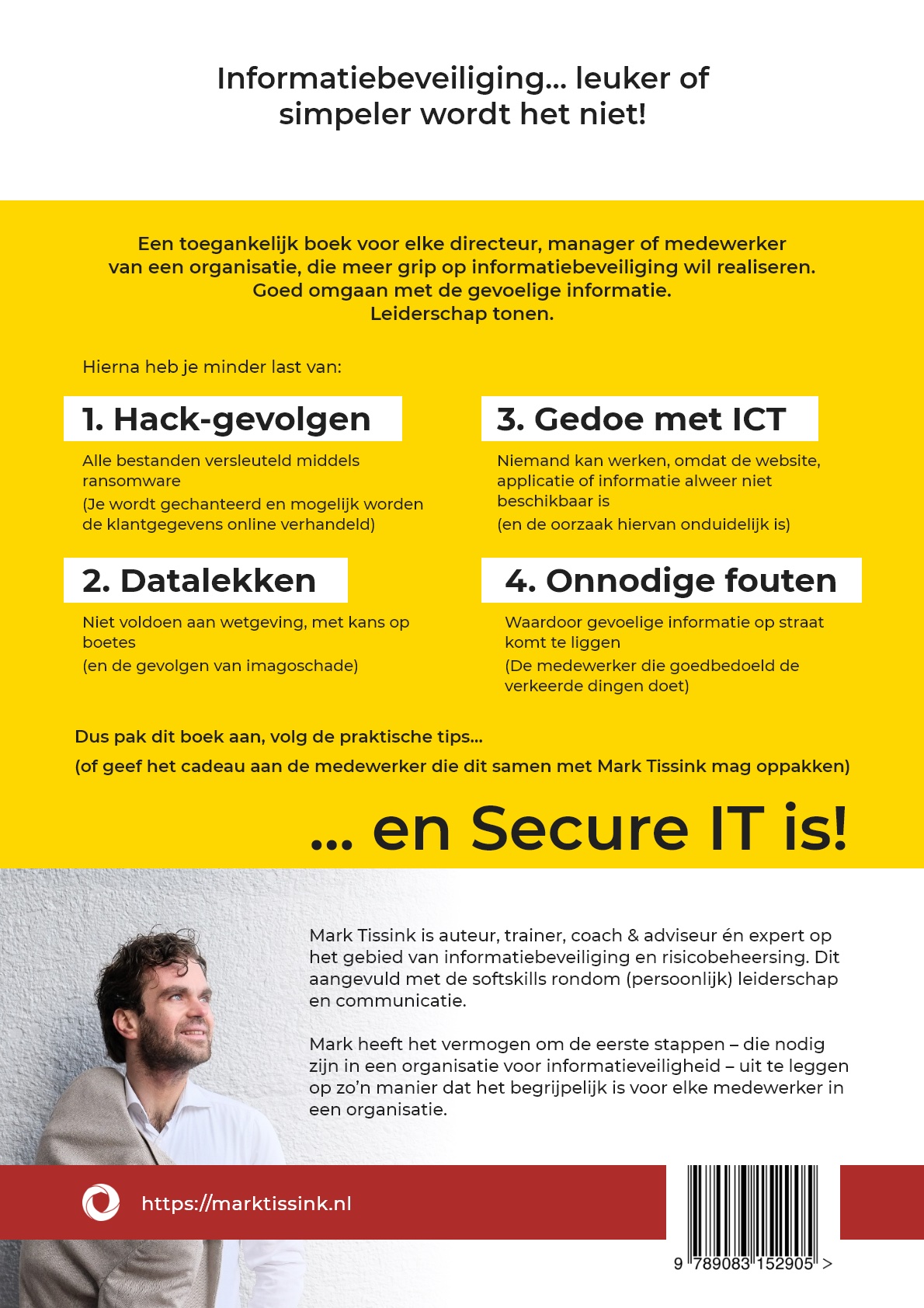 Achterkant van Grip op informatiebeveiliging