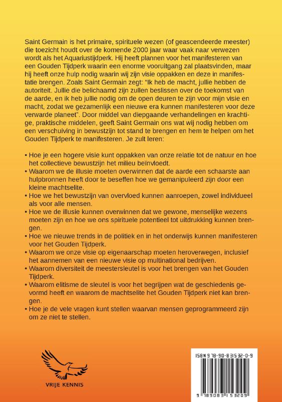Achterkant van Het Gouden Tijdperk van Saint Germain