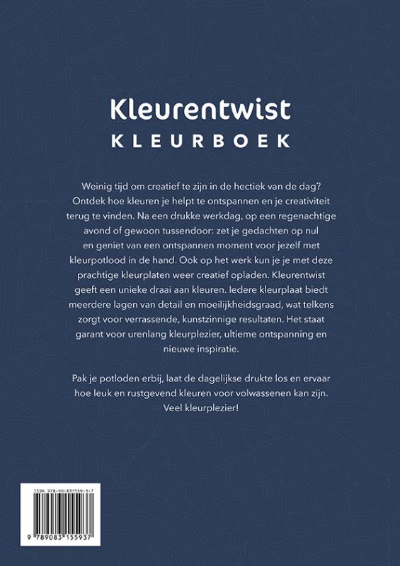 Achterkant van Kleurentwist Kleurboek
