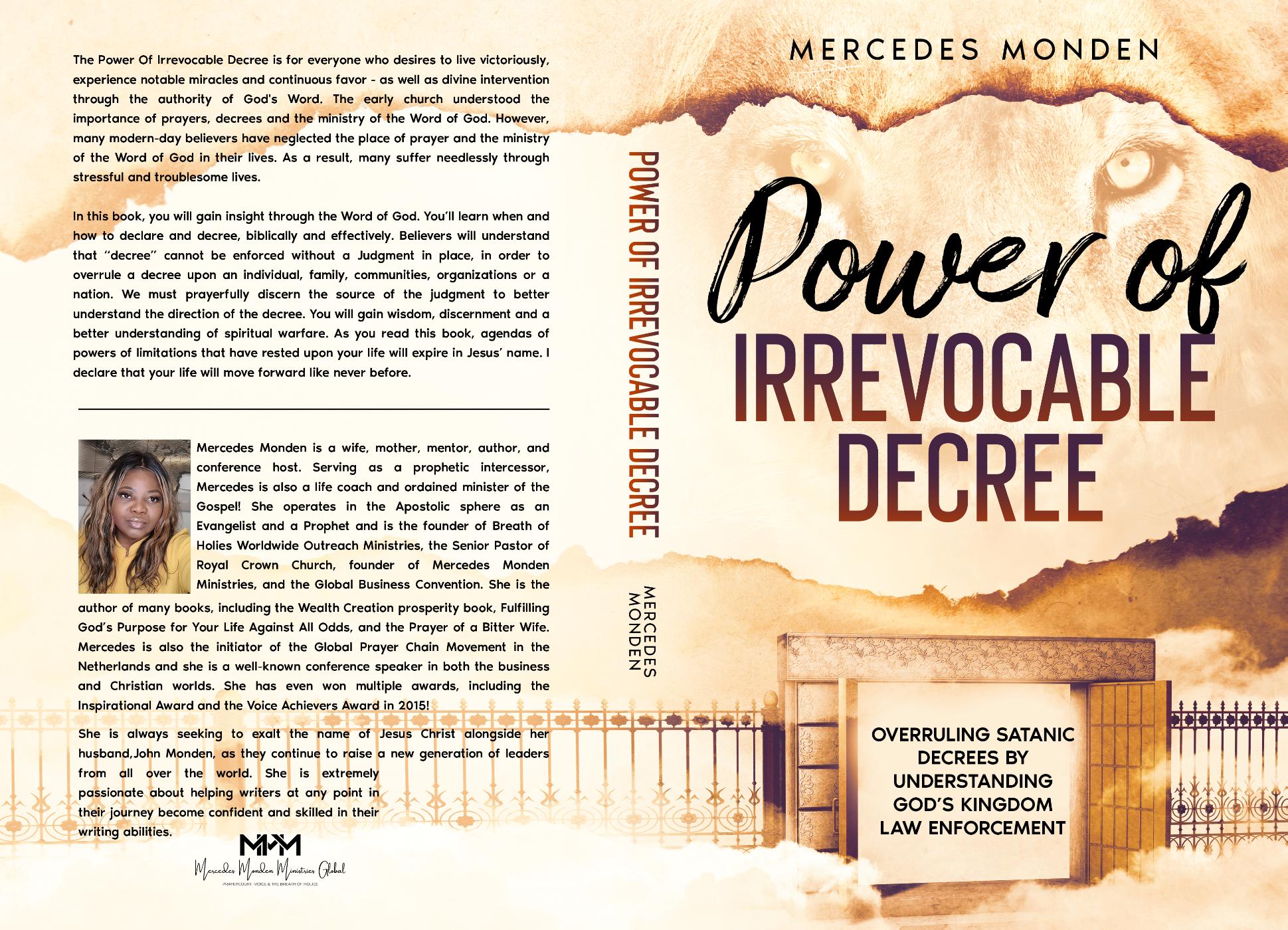 Achterkant van POWER OF IRREVOCABLE DECREE