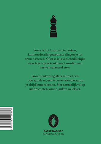 Achterkant van Om te janken