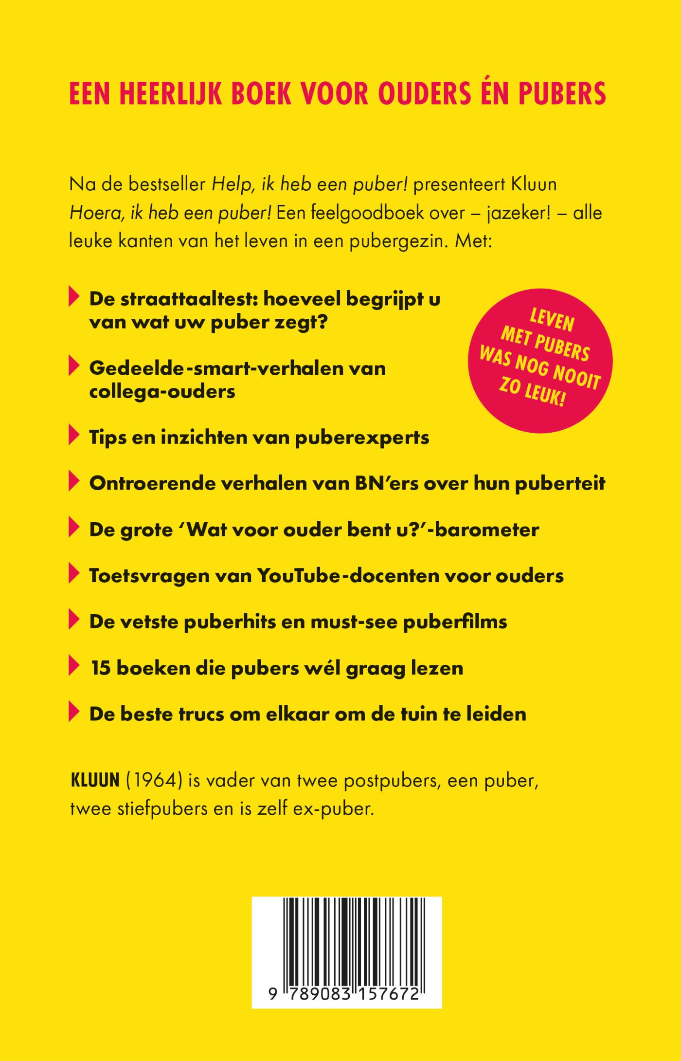 Achterkant van Hoera, ik heb een puber!