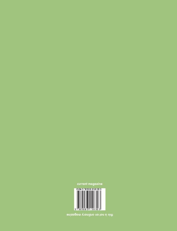 Achterkant van Currant Magazine