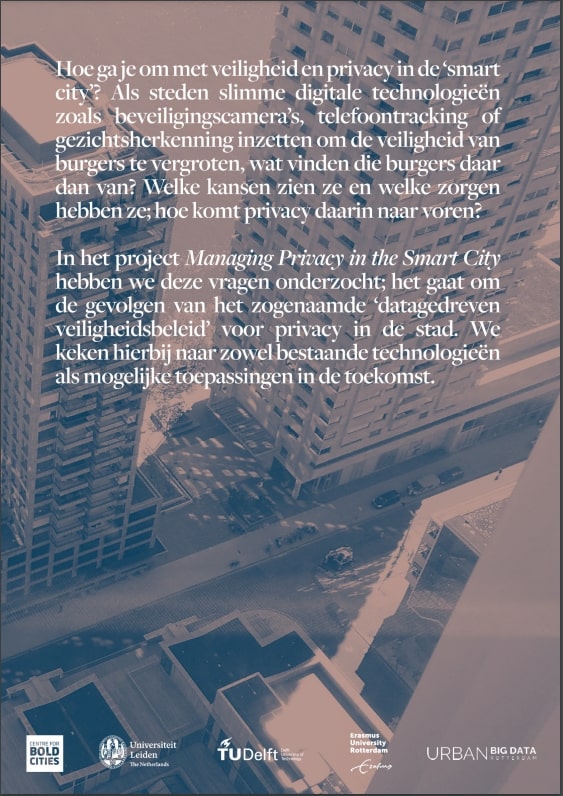 Achterkant van Veiligheid en privacy in de smart city