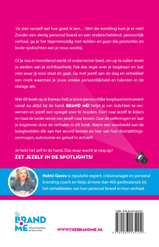 Achterkant van Brand Me!