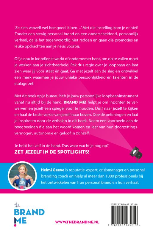 Achterkant van Brand Me!