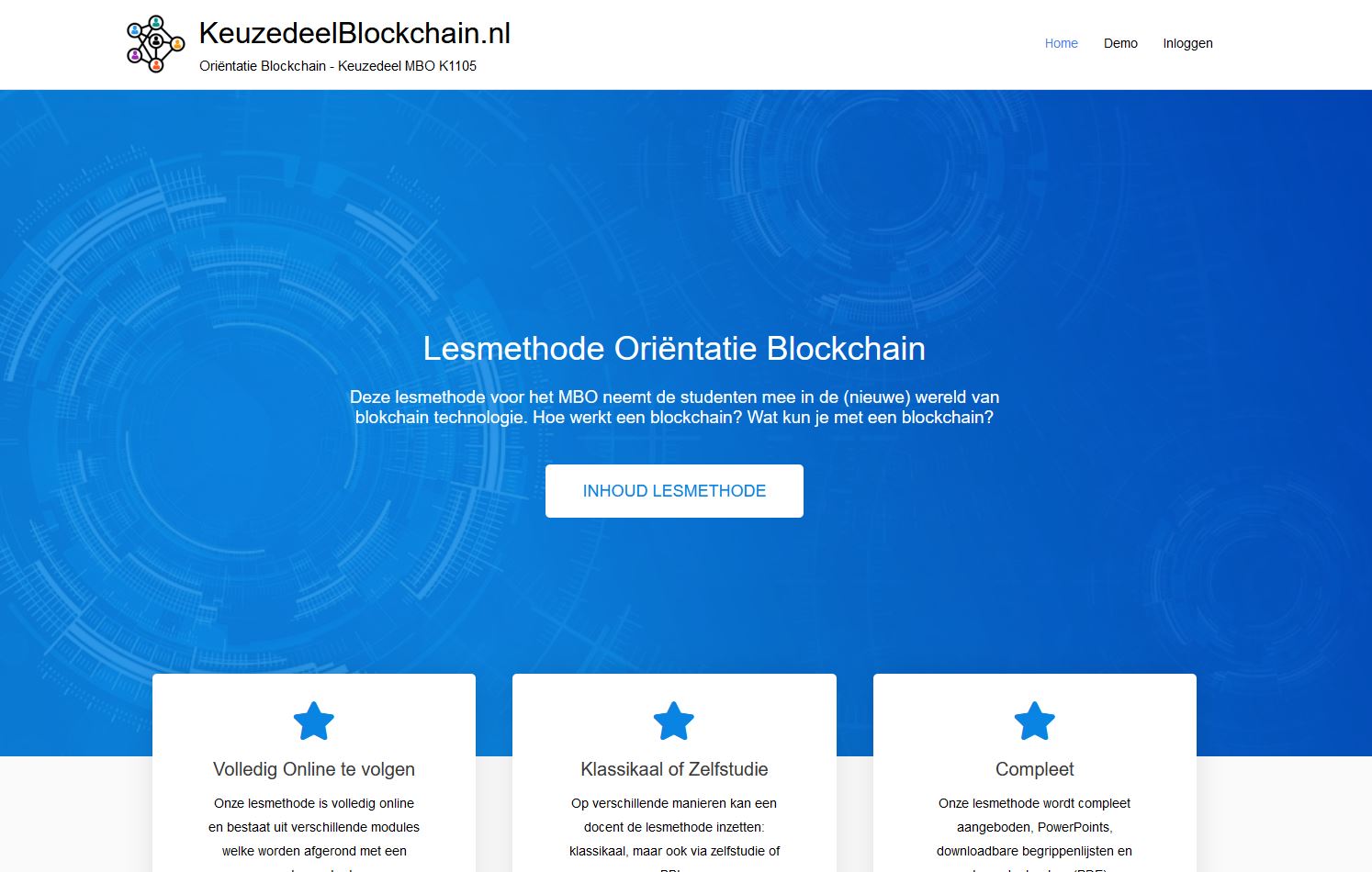 Achterkant van Oriëntatie Blockchain K1105