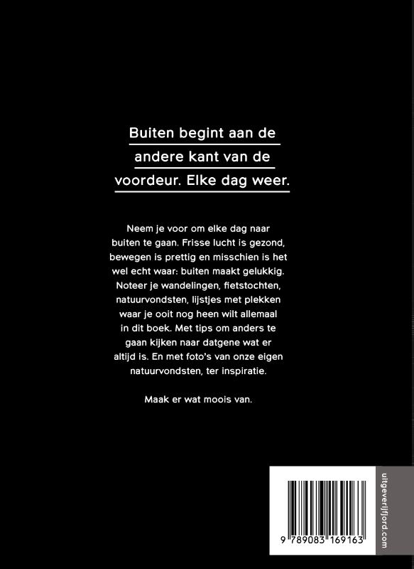 Achterkant van Elke dag naar buiten