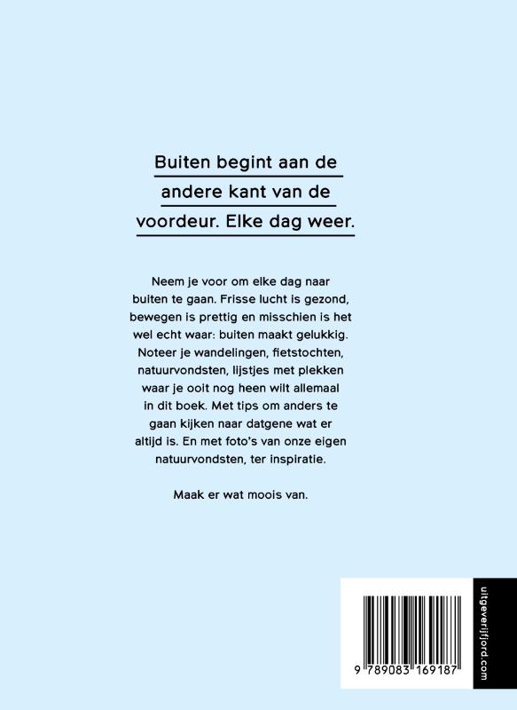 Achterkant van Elke dag naar buiten