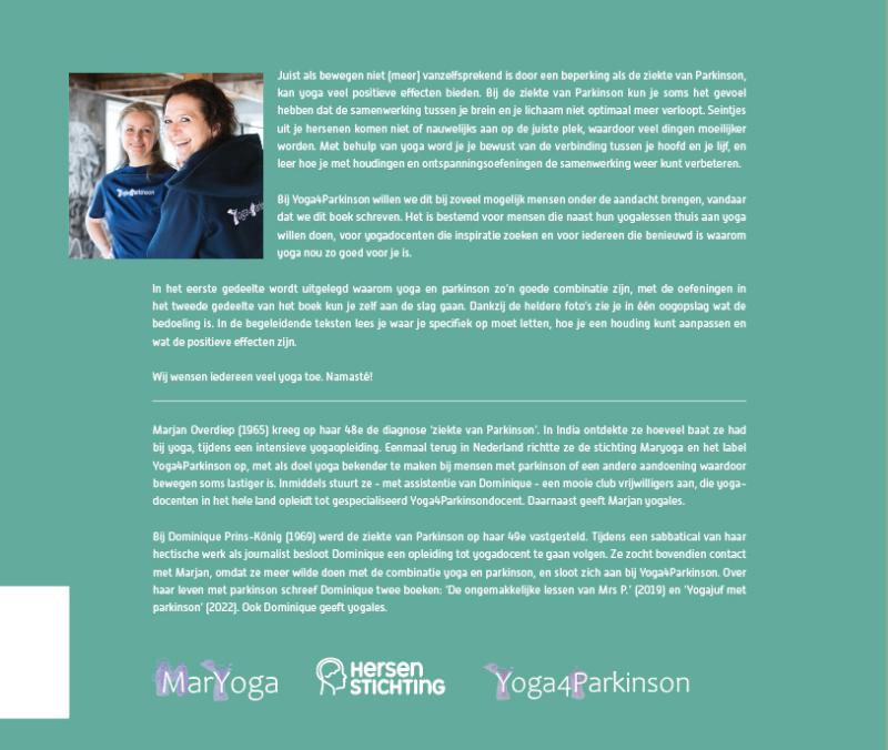 Achterkant van Yoga4Parkinson