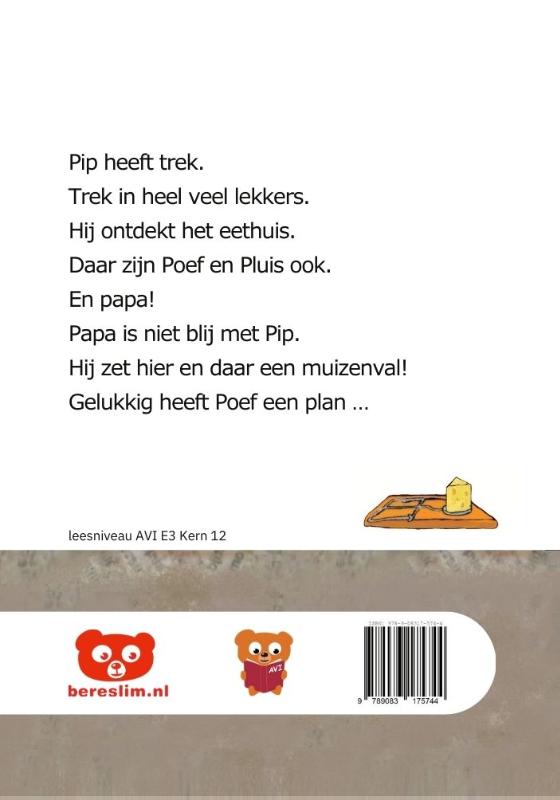 Achterkant van Pip en de muizenval