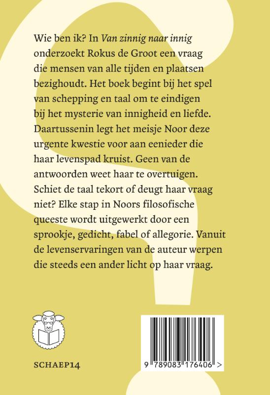 Achterkant van Van zinnig naar innig