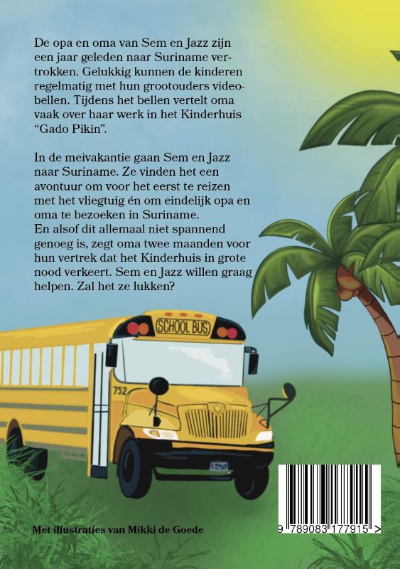 Achterkant van Sem en Jazz gaan naar Suriname