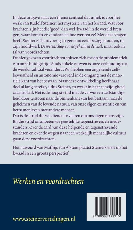 Achterkant van De strijd om het mens-zijn