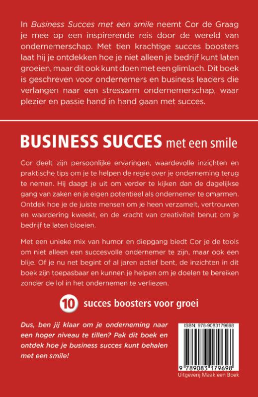Achterkant van Business succes met een smile
